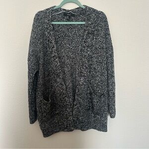 Women's Forever21 Small Black and Gray and White Cardigan Sweater